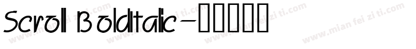 Scroll BoldItalic字体转换